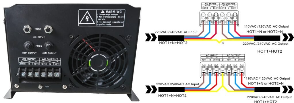 split phase inverter connection