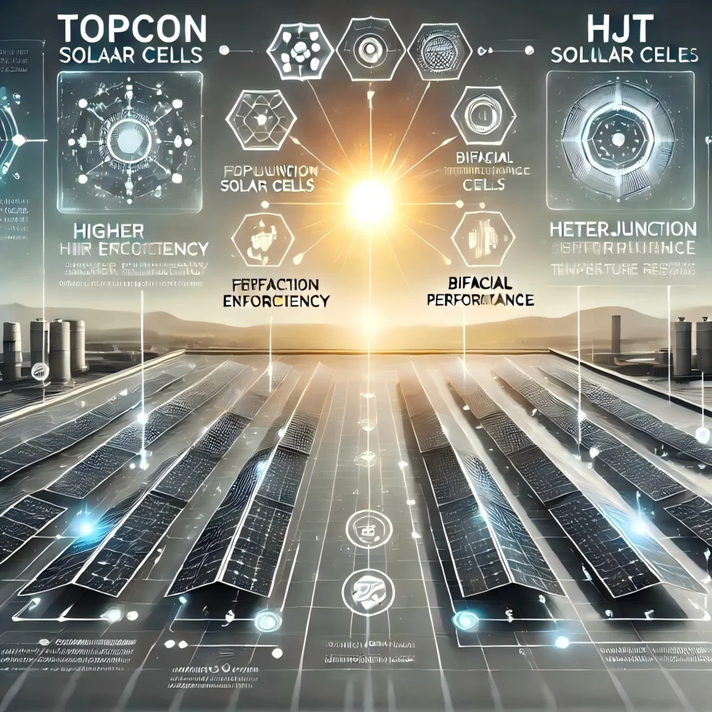 solar pv technology with topcon and hjt panels